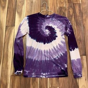 Ivory Ella Purple Tie-Dyed Long Sleeve